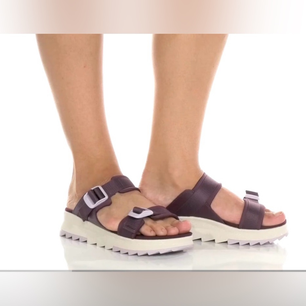 Merrill— Alpine Cush Platform Slide Sandals— Burgundy ☀️ - Picture 9 of 10